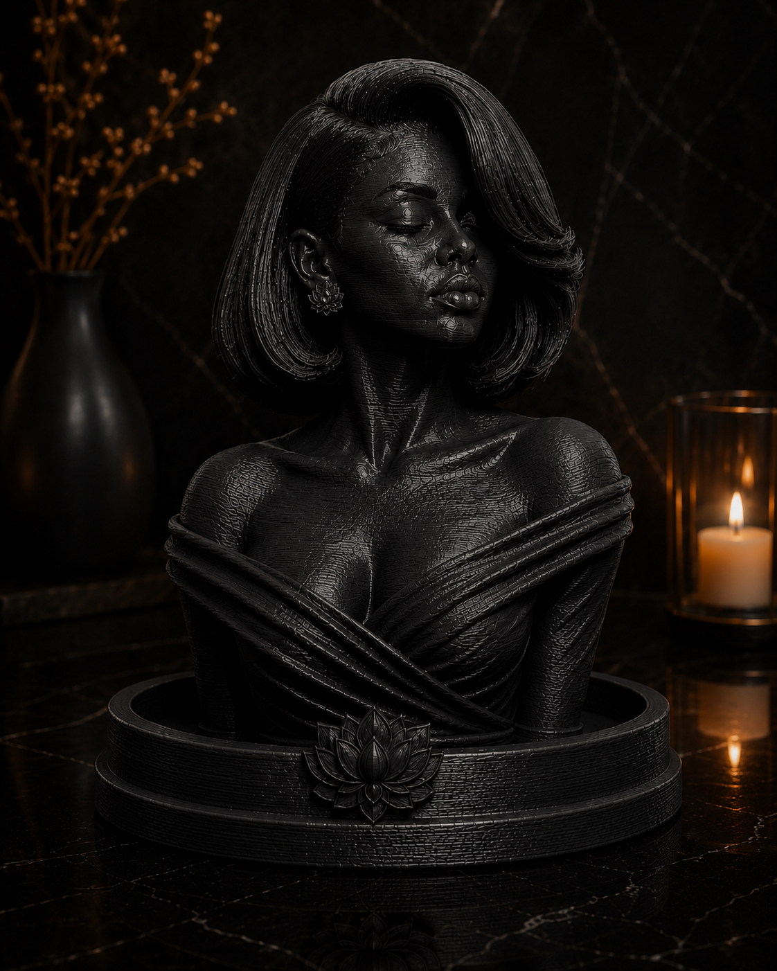 Bob Queen Incense Bust Holder – Ivory