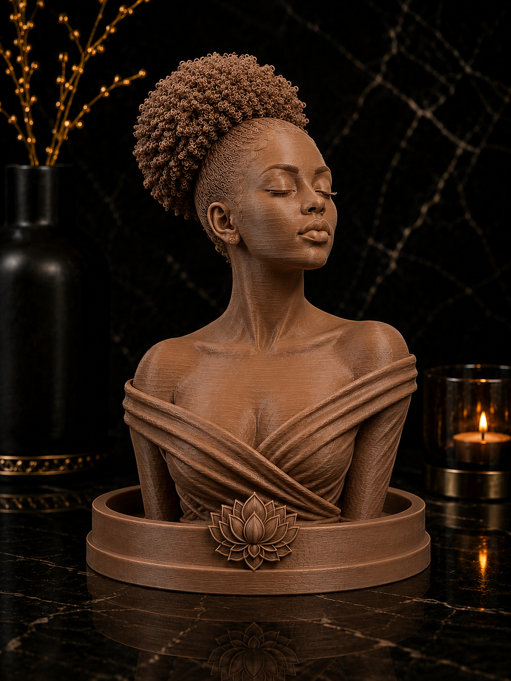High Puff Queen Incense Bust Holder – Amara