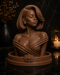Bob Queen Incense Bust Holder – Ivory