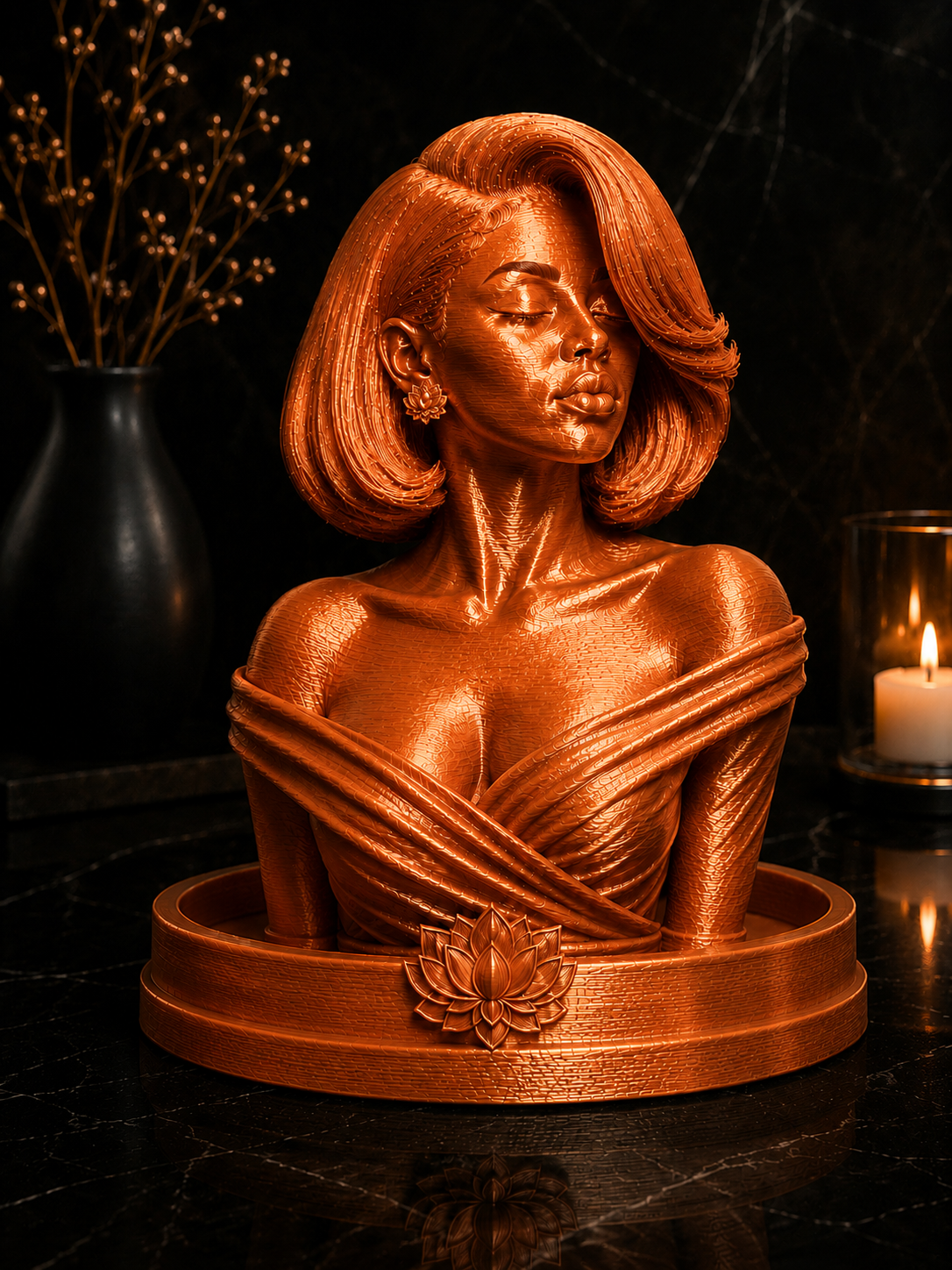 Bob Queen Incense Bust Holder – Ivory