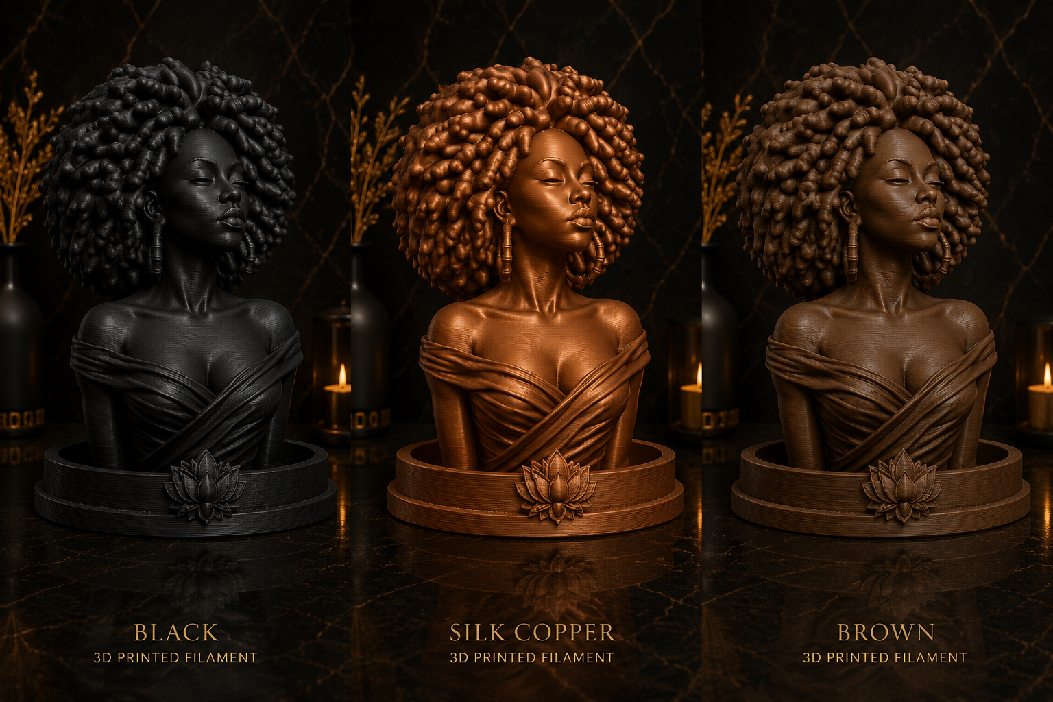 Afro Queen Incense Bust Holder – Ebony