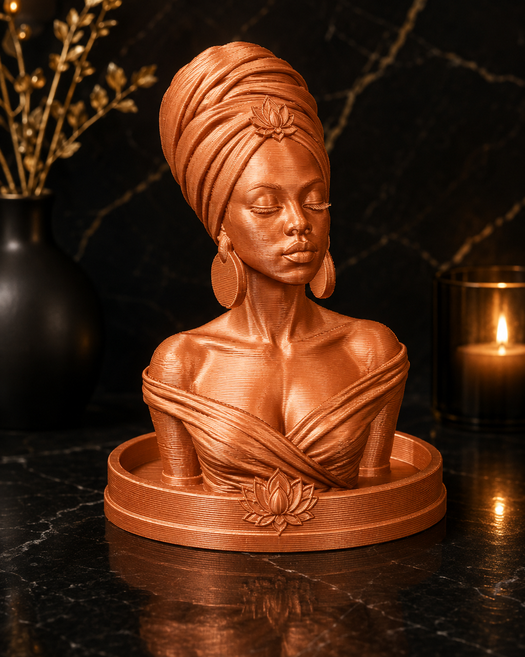 Headwrap Queen Incense Bust Holder – Zahara